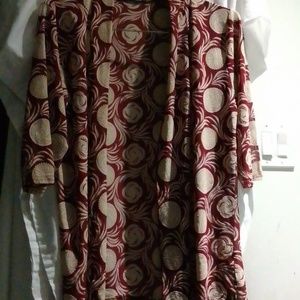 Sheer one size Besca 3/4 length arms open  blouse